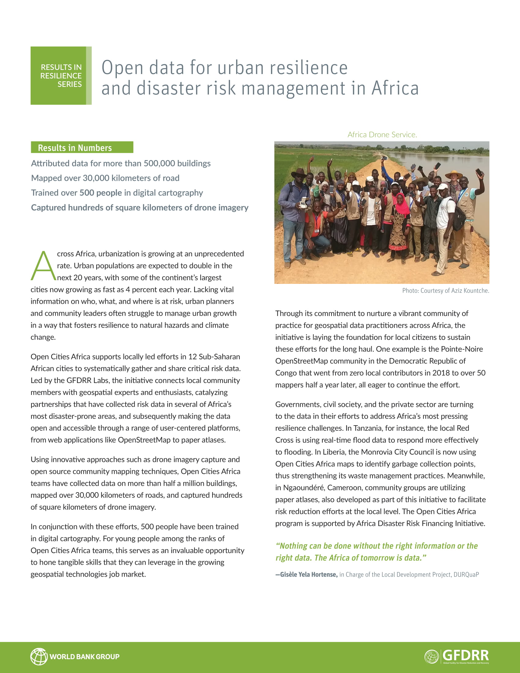 Results In Resilience Open Data For Urban Resilience And Disaster Risk